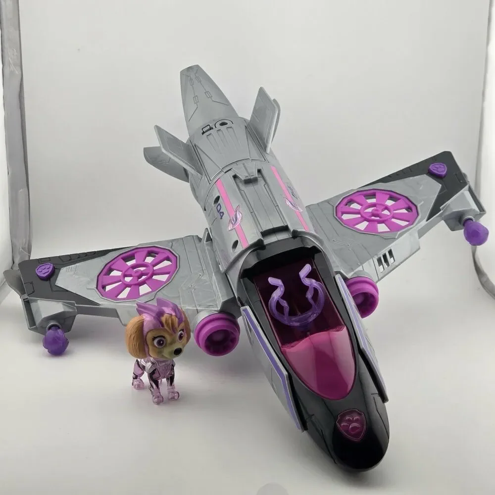 Paw Patrol The Movie Transforming Rescue Jet with Skye Mighty Pups Action Figure